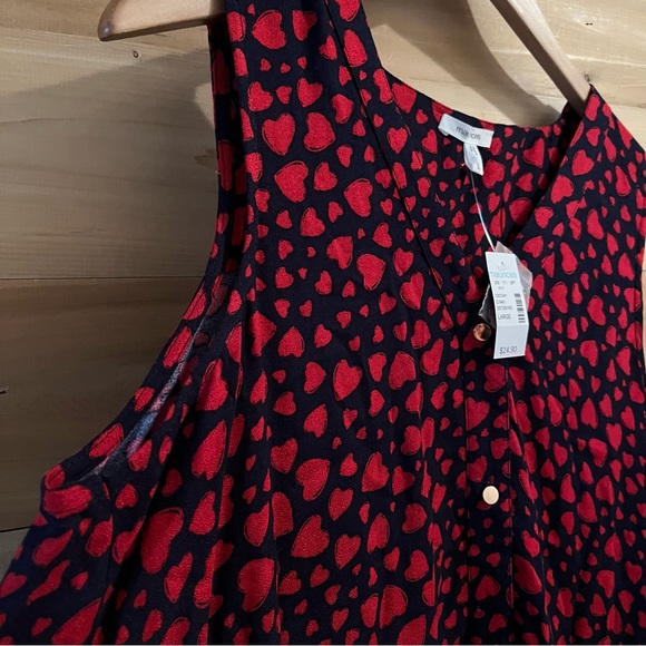 Maurices heart button down sleeveless blouse NWT - Picture 7 of 11